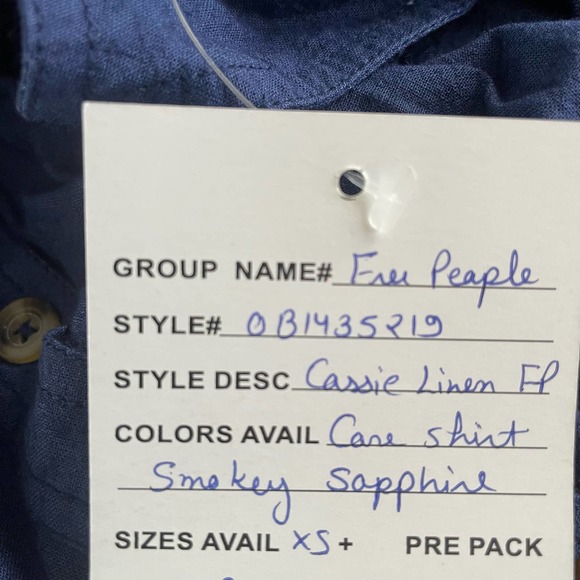 nwt new free people cassie linen collared tank top size extra small XS - Picture 3 of 4